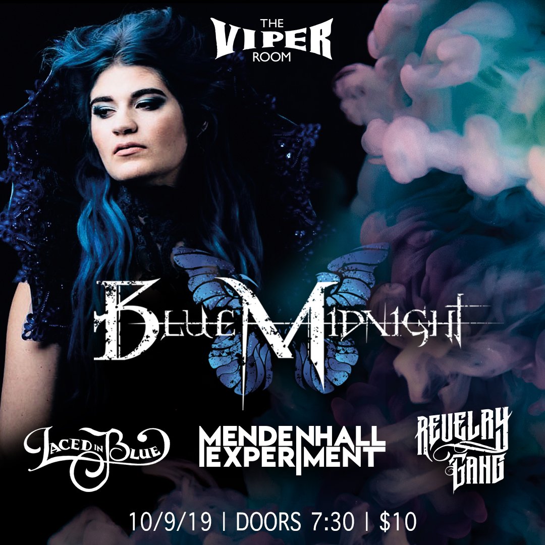theVIPERroom's tweet photo. 💥JUST ANNOUNCED💥 @BlueMidnight.music takes over The Viper Room on Oct 9th with special guests @RevelryGang, @lacedinblueband and @tmxofficial! 🤘
Tickets:  https://t.co/g58dCJf0eL https://t.co/CsIg5l2oCh