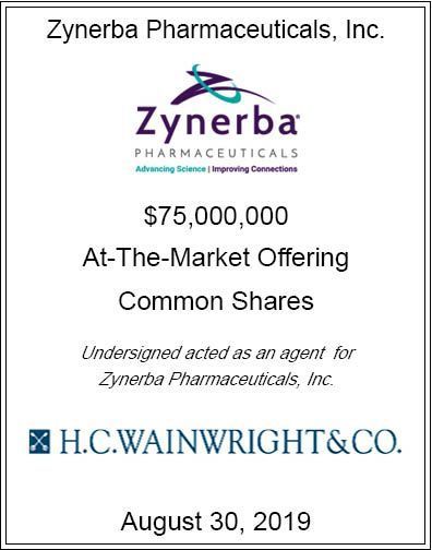 HCWCO's tweet image. The #HCWCO team recently completed an #ATMTransaction for @ZynerbaPharma, who focuses on #cannabinoid therapeutics.  See all recent transactions here: buff.ly/2yeMa7k