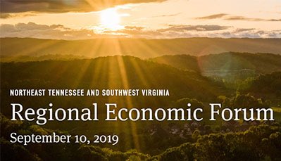 etsu's tweet photo. Today we're at the Northeast Tennessee and Southwest Virginia Regional Economic Forum! Tune in to our live stream to hear the discussion. The program starts at 12:30 p.m. https://t.co/01qp7COek6 https://t.co/L94AV5qWV8
