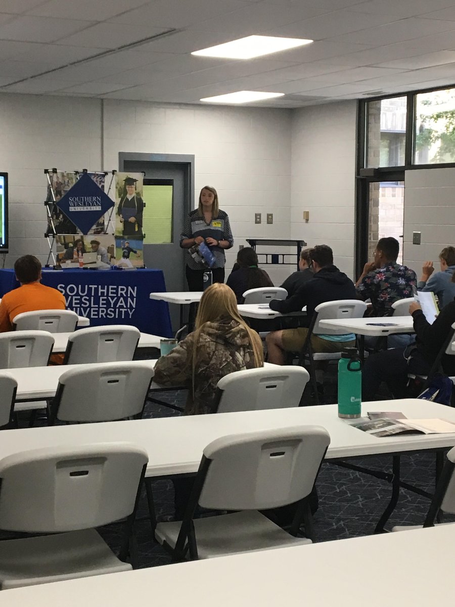 WOGuidance's tweet photo. Liz Coleman from @SWUWarriors was on campus today as we kicked off our 6 weeks of #CAM2019 (College Application Month) events! @SCCANGO https://t.co/nrvnTa7vFs