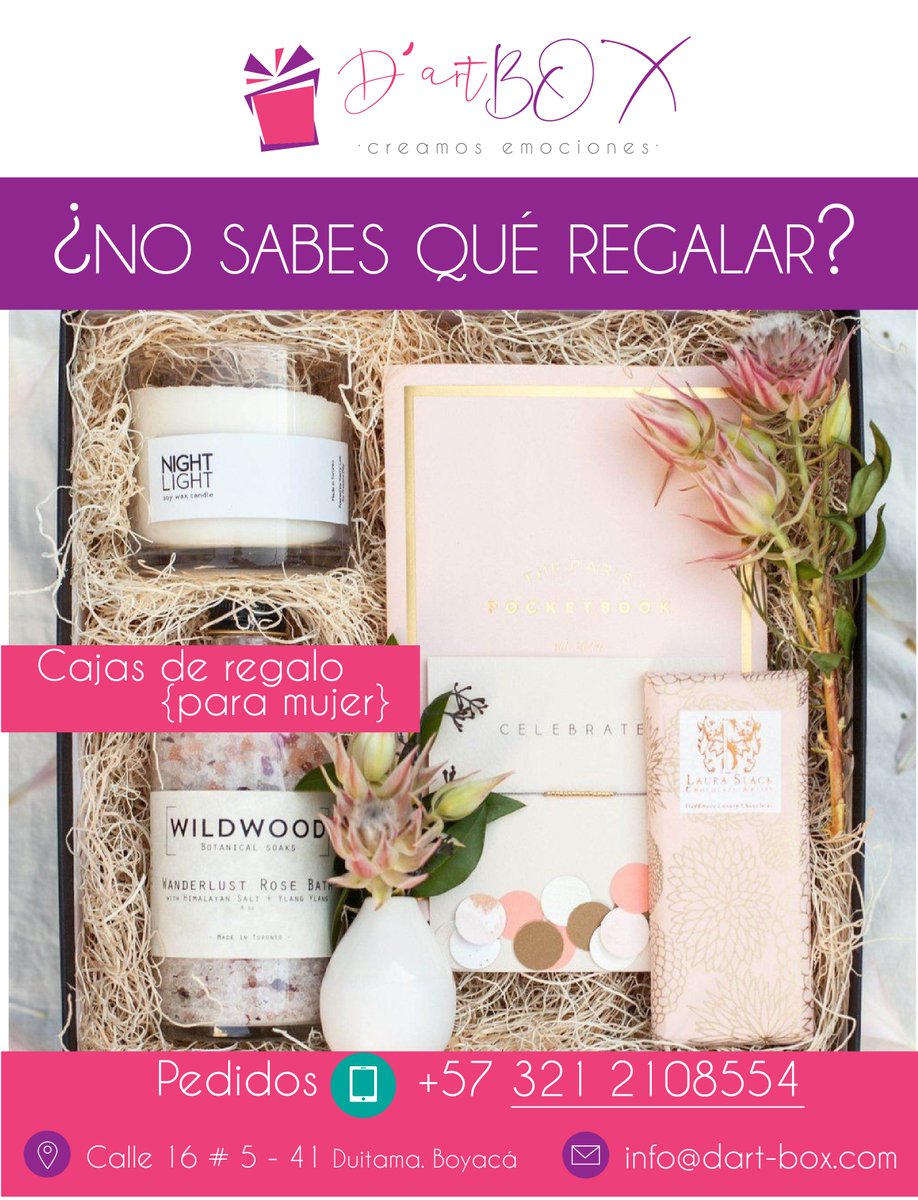 dartbox1's tweet image. Si aún no sabes que Regalar en Amor y Amistad, Gift Boxes para Mujer dejará huella a quien amas.

Haz tus pedidos aquí. 
api.whatsapp.com/send?phone=573…....