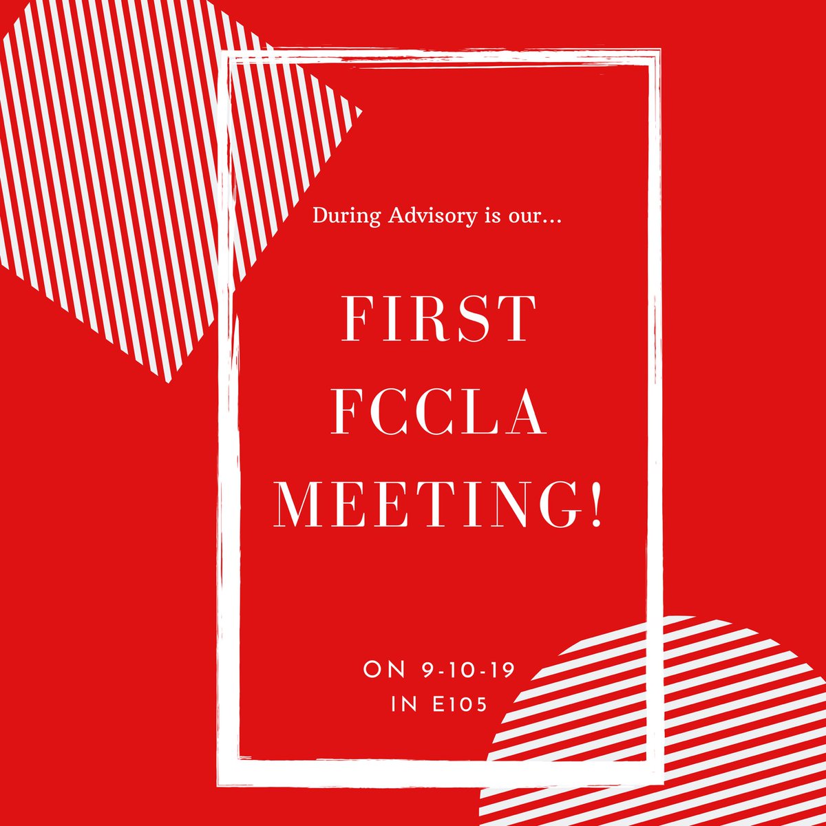 Today is the day! Advisory in Mrs. Swinnea’s room, see you there!