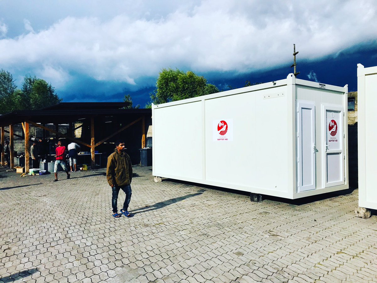 We’re finally seeing the fruits of months worth of work. It’s great to see progress. We hope this will provide at least some comfort to refugees living in camps in Bosnia. #wash #humanitarianaid #baptistaid