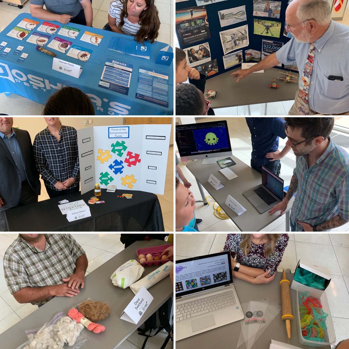 Just a small sample of the community businesses helping at our cohort launch event. <a href="/BVCAPS/">@BVCAPS</a> thank you for hosting <a href="/BVWolfSprings/">Wolf Springs Elementary</a> 4th and 5th graders. Engaged professional based learning. <a href="/WSEmrholmes/">Eliot Holmes</a> @WSEHolsapple