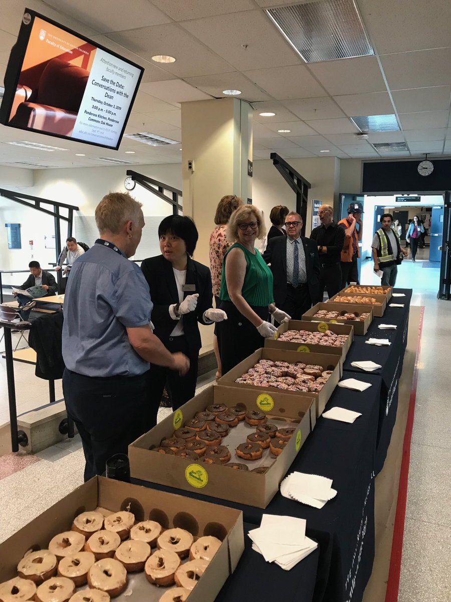 Donuts with the Dean!  Fantastic start to the fall term. Come and join us in the Scarfe foyer until 10:30 am today!