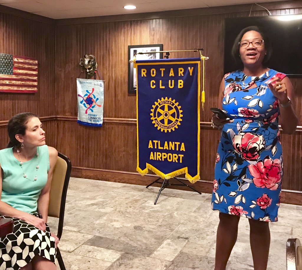 ATLAirprtRotary's tweet photo. Honored to have the Mayor of @cityofeastpoint and current @WoodwardAcademy parent Deana Holiday Ingraham @DeanaIngraham speak @Rotary this week. @WAPresident #WoodwardGrateful #WoodwardWay https://t.co/XKRpatyxBv