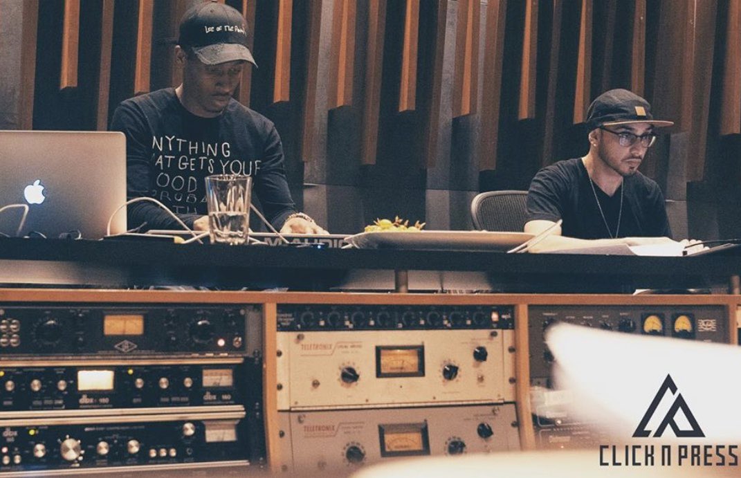 BTS with producing duo <a href="/clicknpress/">ClickNPress</a> in the studio working with <a href="/alessiacara/">ac</a> on her recent album #ThePainsOfGrowing. ▶️ // #Twosday #TBT
