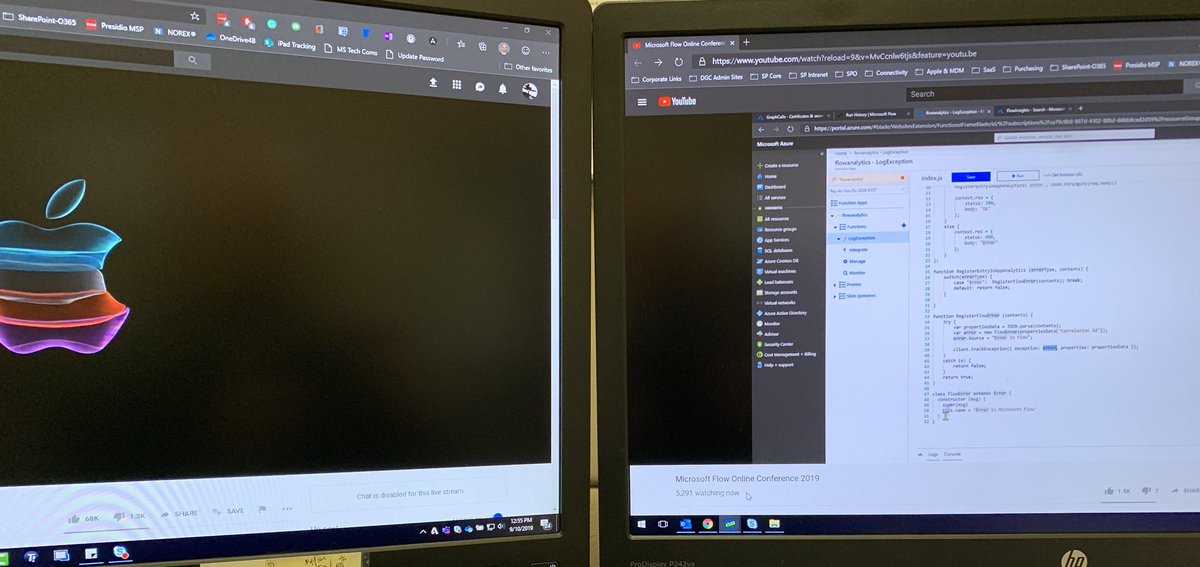 EdBellman's tweet image. Anyone else doing this right now? 😅 #flowconf2019 #AppleEvent #multitasking