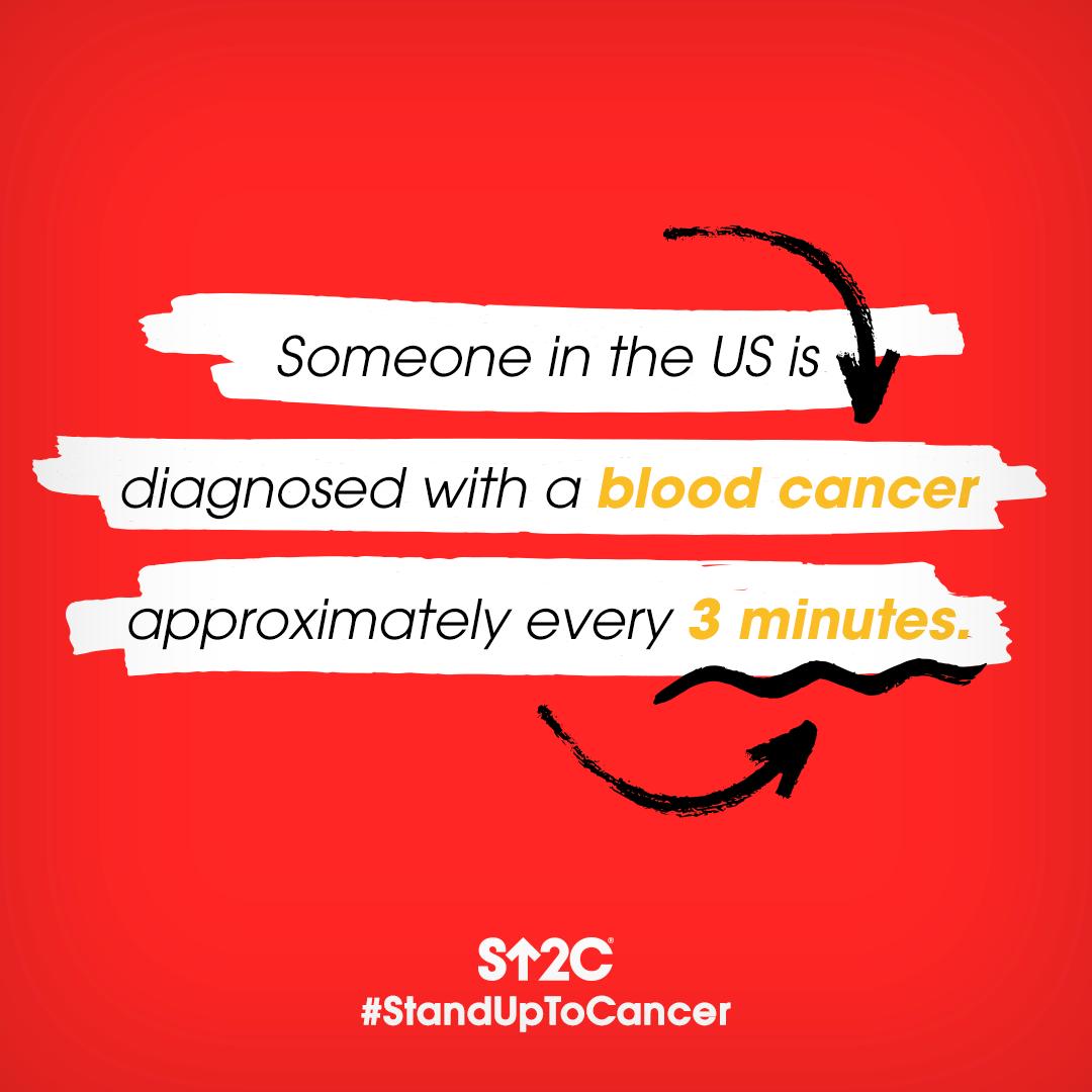 SU2C's tweet photo. We Stand Up for all those who have faced or are facing a blood cancer diagnosis. #LeukemiaAwareness #LymphomaAwareness #MyelomaAwareness https://t.co/KcehROyLrZ