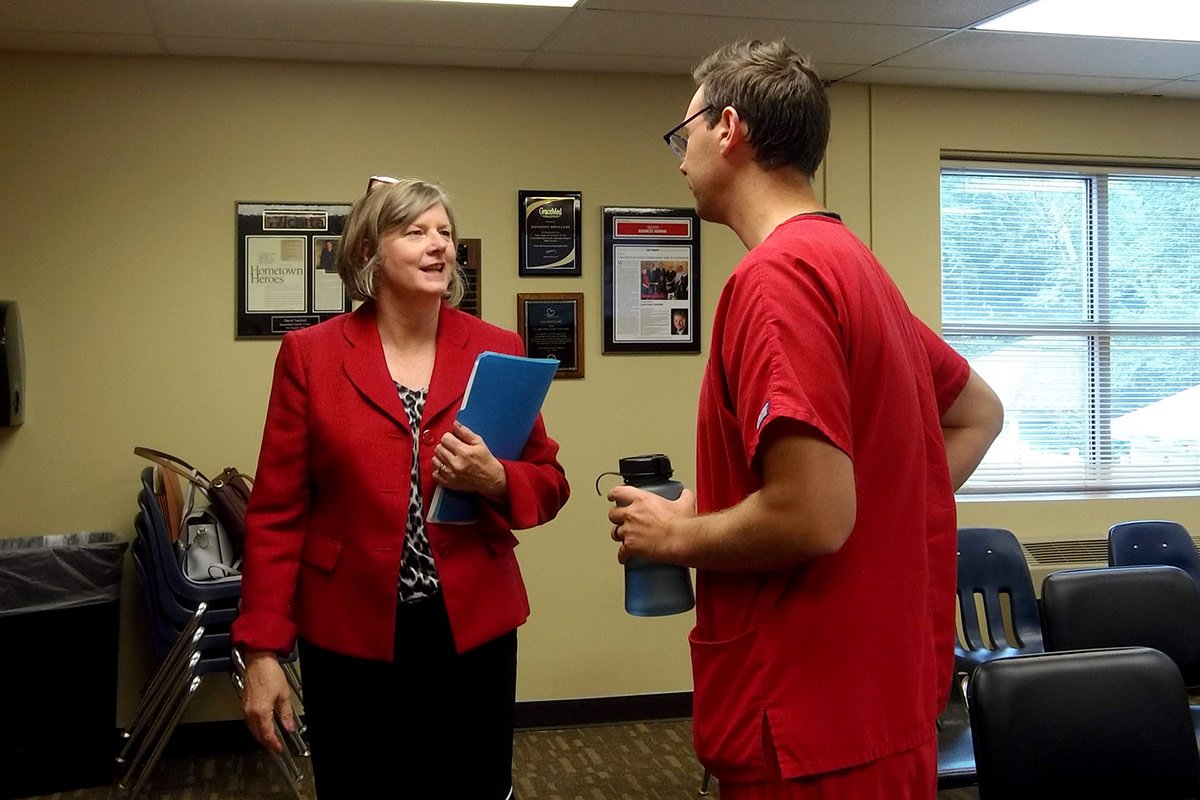 GraceMedHealth's tweet photo. GraceMed welcomed State Legislators learning about Mental Health Facilities.  Here they heard from @DCCCAInc  @CommunityCareKS  GraceMed's Director of Behavioral Health, Rita Zoller &amp; GraceMed CEO Dave Sanford.  #mentalhealth #behavioralhealth #kansas #hopecare https://t.co/IKaY8zayWc