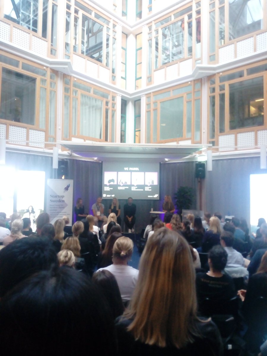 TheTechSlopes's tweet photo. Room packed with women from different career backgrounds, investing in female founder should be taken to the next step. @investstockholm 
#sthlmtech 
#femtech 
#sup46 
@SUP_46 https://t.co/dhbbdzbLkS