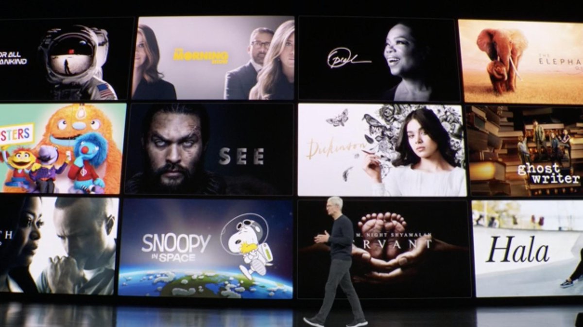 WIRED's tweet photo. Apple TV+ will be $4.99 for the whole family, but if you buy an iPhone, MacBook, or Apple TV, you'll get a year of Apple TV+ for free. https://t.co/goHXYCWLs3
#AppleEvent https://t.co/3BJBW5V1Av