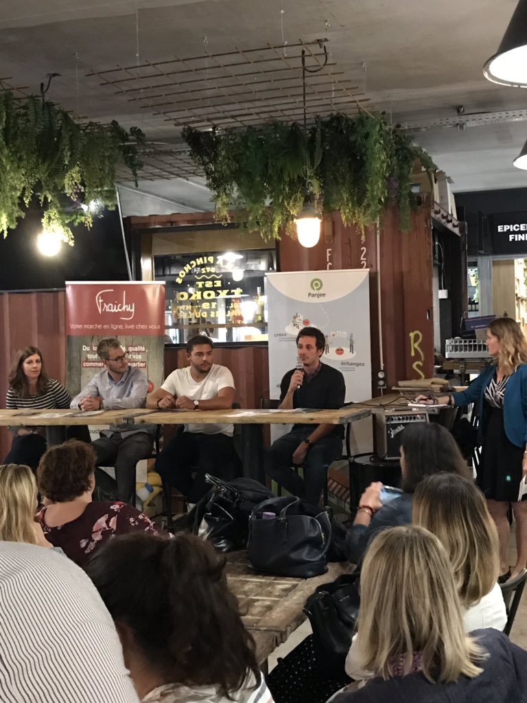 C’est l’heure de la table ronde avec <a href="/Panjee_fr/">Panjee</a> @ThePigsDaddy et <a href="/Fraichy_fr/">Fraichy</a> lors de l’afterwork #foodtech de @La_Melee_Mtp au <a href="/marchedulez/">MARCHE DU LEZ</a> : la technologie au service d’une meilleure alimentation