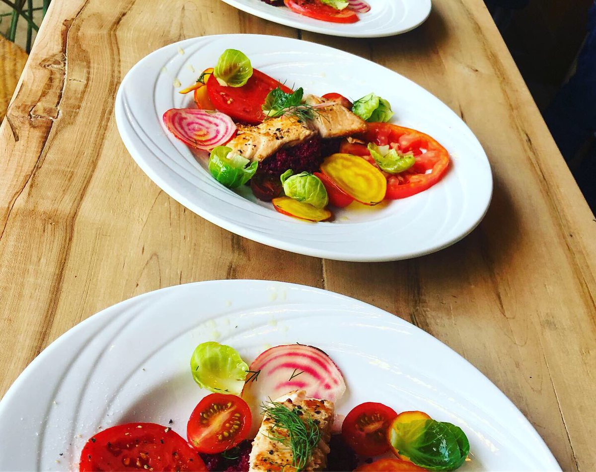 Killer home cooked dinner, at a fantastic outdoor kitchen in the Laurentian Mountains of Quebec, after a Matinee house concert with a pin-drop quiet audience. Pinch me! thanks RicKKs Room!!  #quebec #food #piano #grateful