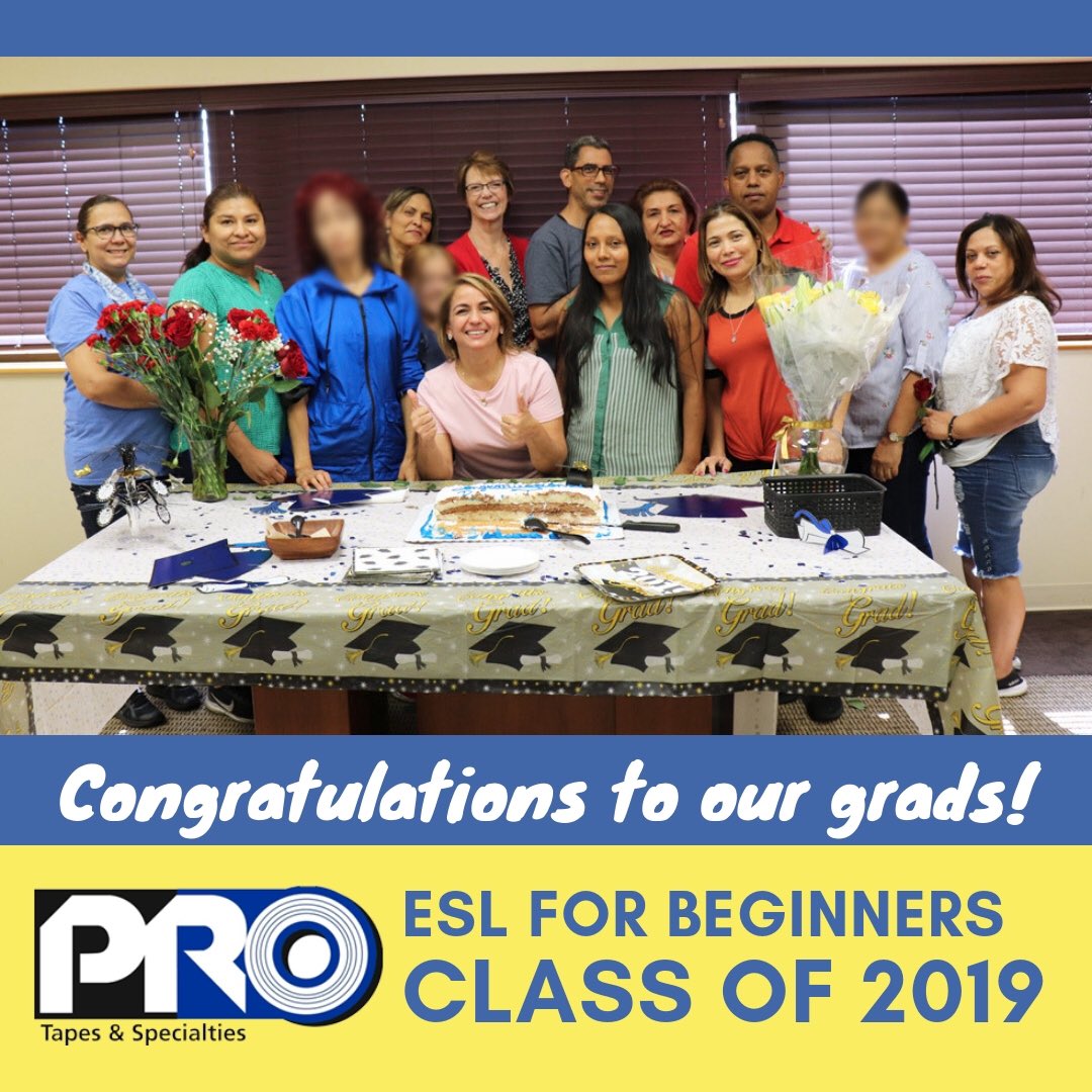 ProTapes's tweet image. Congrats (¡Felicidades!) to our new #ESL class graduates! We love to see our Pro® family members take on a challenge and succeed! Great work everyone!!
#worklikeapro #learnlikeapro #eslclass