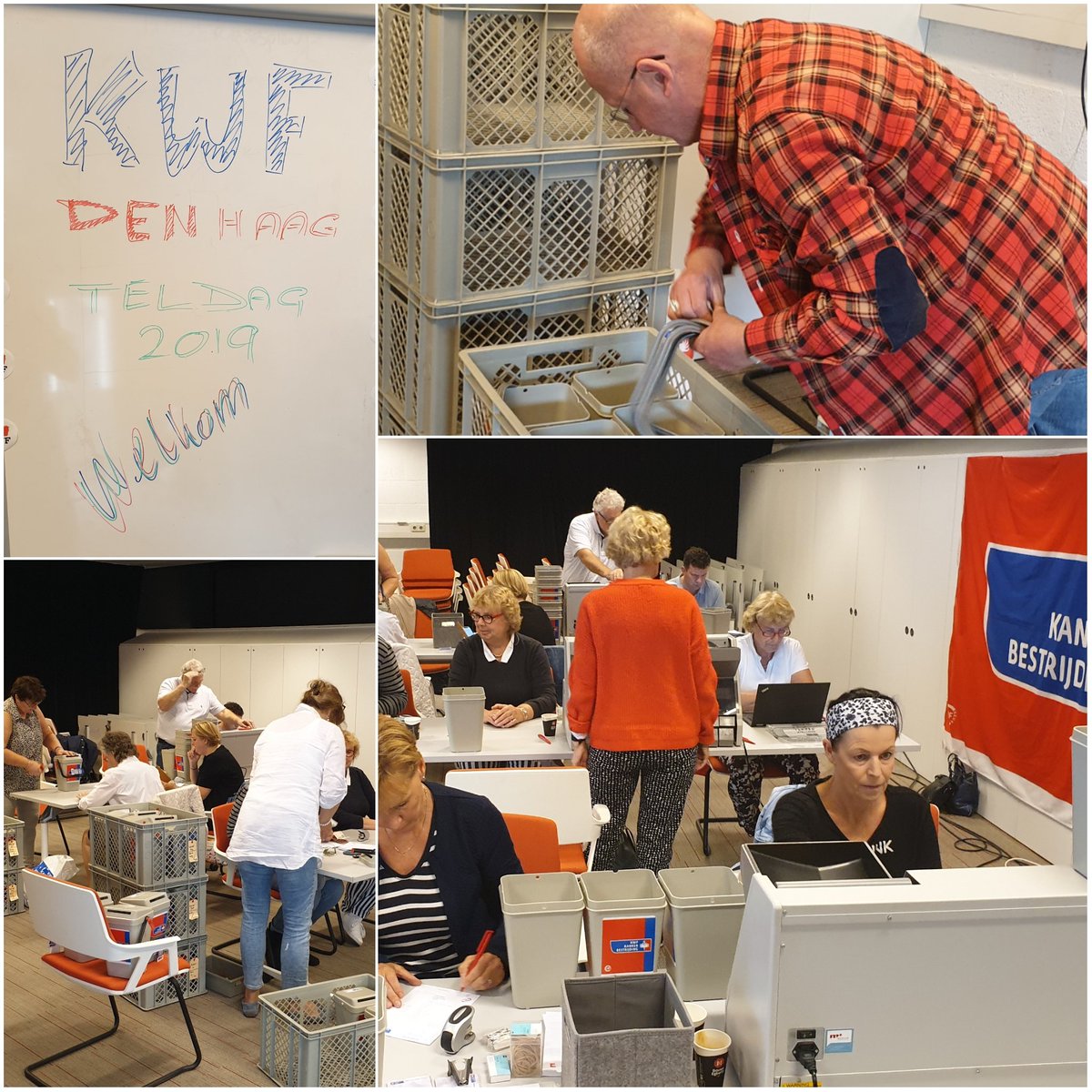 Vandaag met 15 toppers de opbrengst van de #Collecteweek2019, afdeling <a href="/KWFDenHaag/">KWF Den Haag</a>, geteld. De stand op dit moment: € 29.948,70 cash, € 4.208,80 QR-code. Dat maakt € 34.157,50 totaal!🥳
Wijkhoofden, collectanten én tellers van vandaag: super bedankt! #Tijdisbijzonder <a href="/kwf_nl/">KWFKankerbestrijding</a>