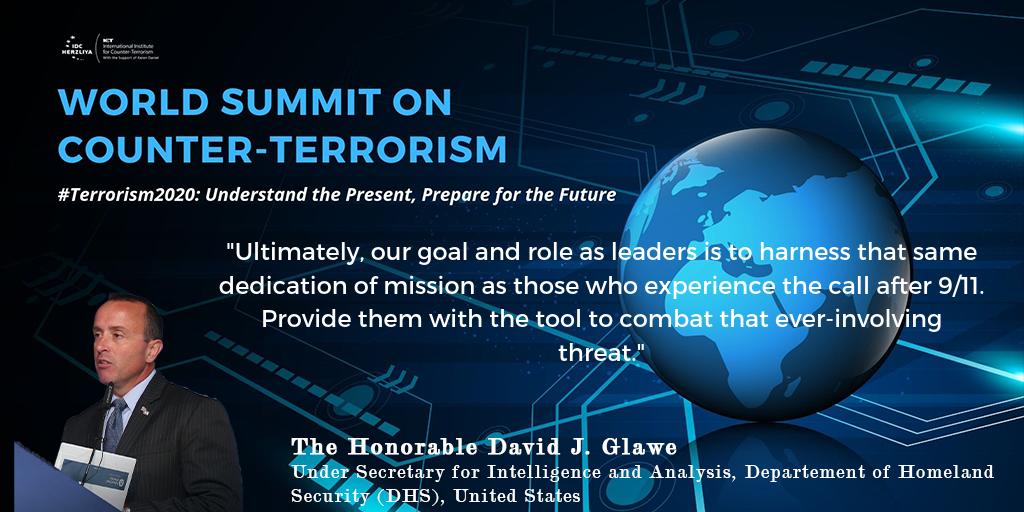 ICT_org's tweet photo. @DHSgov Great keynote address at the 9/11 memorial here at the #ict19 World Summit on Counter-Terrorism. #EnoughIsEnough #counterterrorism #terrorism2020 https://t.co/9Q7Te0pEcE