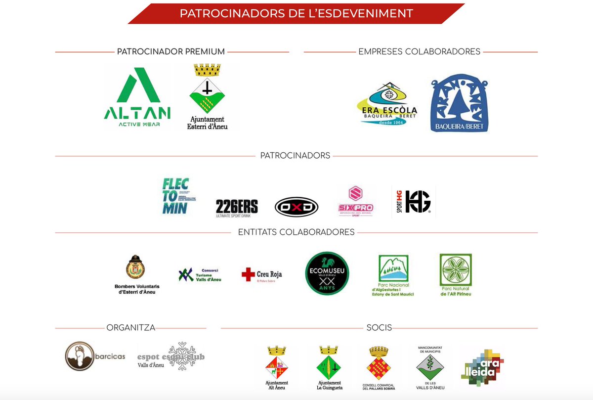 | C A T | Sense ells nos eria possible! Moltes gràcies a totes les entitats i empreses que s'hi han sumat un any més.
.
Us esperem el 2020
.
| E S P | Y es que sin ellos no seria posible, Mil y una gracias a todas las entidades y empresas que nos han ayudado.
.
No vemos en 2020