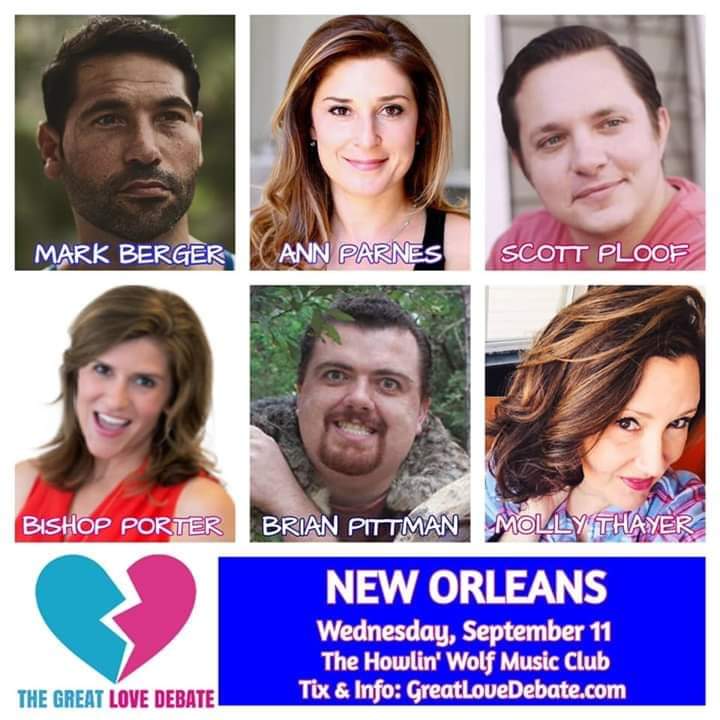 Howl at the 🌙 or just the Great Love Debate panel on Wednesday at the <a href="/Howlinwolfnola/">Howlinwolfnola</a>.