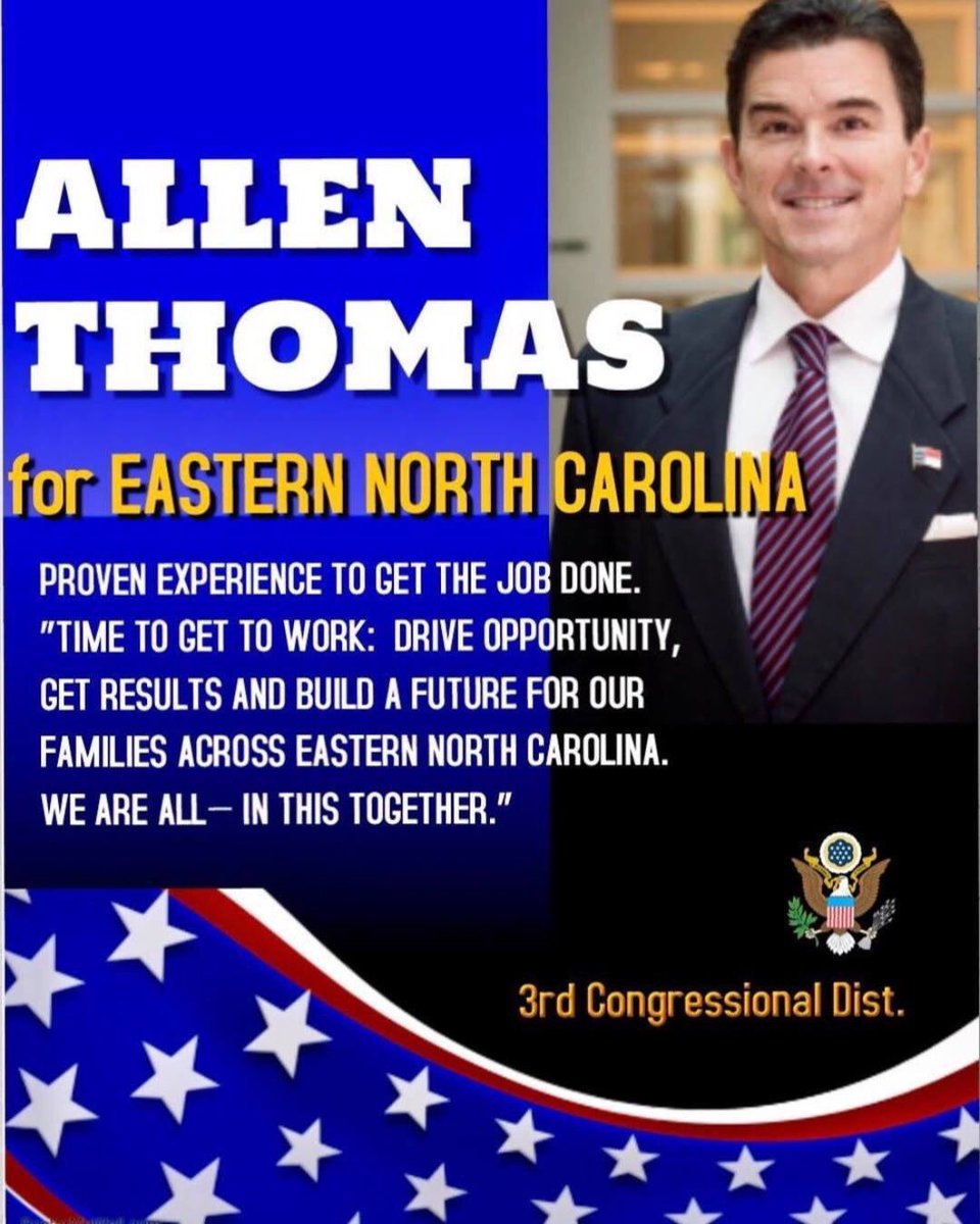 KCBurden1's tweet photo. @BryanDawsonUSA @amestr144 @McCreadyForNC Also don’t forget to vote for Democrat @AllenThomas4ENC in #NC03!
#VoteBlue #Resistance #NC09 #McCreadyforNC #Thomas4ENC 

NC Voters: https://t.co/pTixXlXTnd https://t.co/crG3dPDnGB
