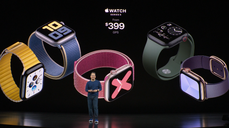 CNNEE's tweet photo. Lo nuevo de Apple Watch:  el Apple Watch Series 5
- La pantalla siempre estará encendida
- La batería tendrá una vida de 18 horas
- Tendrá una brújula integrada
- Se venderá desde 399 dólares

Más aquí: https://t.co/YtMDK3mE0v https://t.co/8hGUUz5q5z
