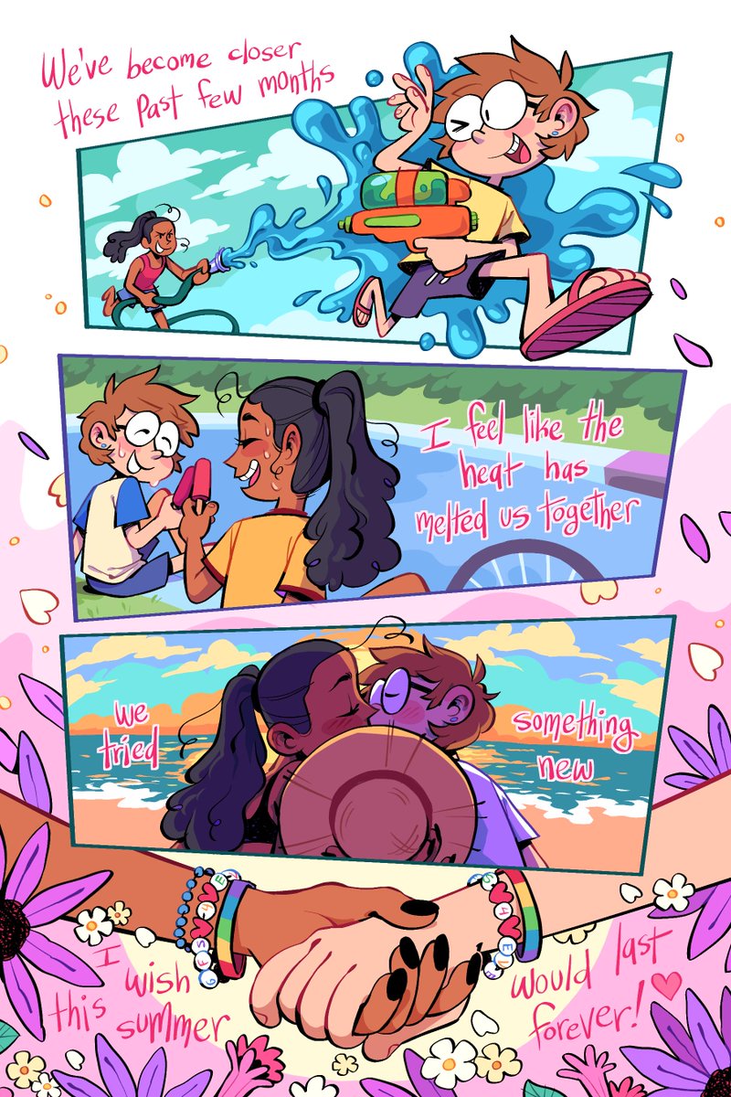 My piece for @pinkcloverpress 's summer romance zine! Bye bye summer! ? 