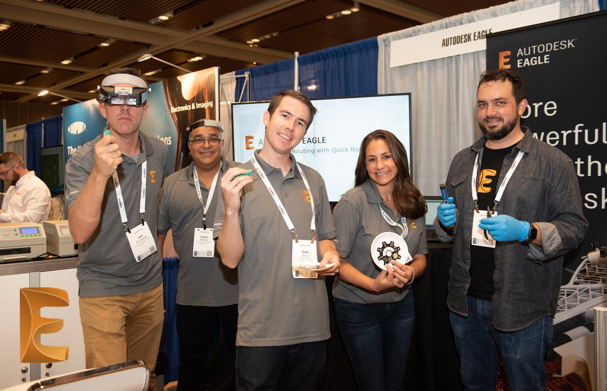 ADSKEAGLE's tweet photo. .@adskeagle team is excited to meet you at #PCBWest! Come see how you can create and manufacture your electronic products from #circuitboards to enclosures with the powerful Autodesk design tools. 

https://t.co/kTSWW8khFN #PCBdesign #PCBWest2019 https://t.co/x5dvWrdWq2