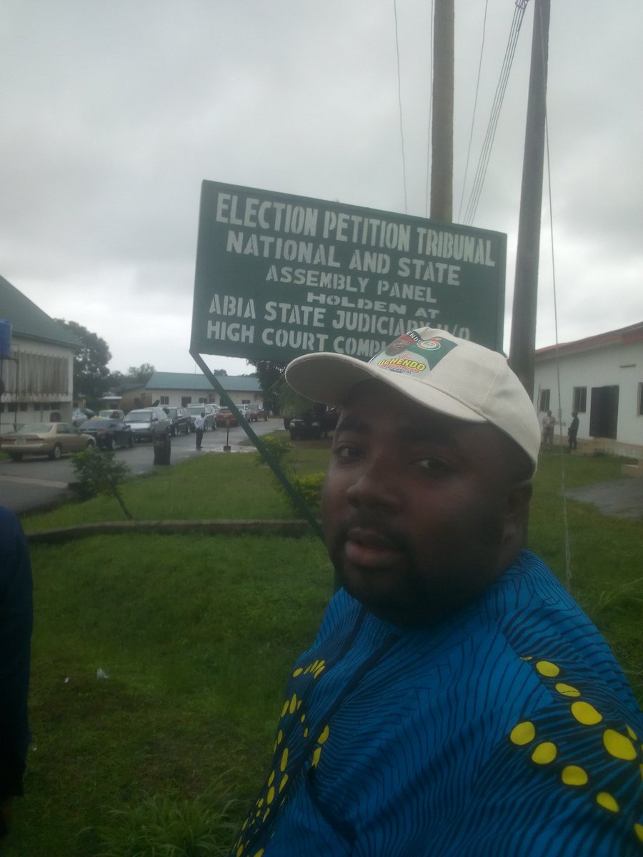 Accepite's tweet image. Was there live at the election petition tribunal in Umuahia. Victory to Senator T. A Orji (Papa-Ukwu Abia) is a victory to all. Congratulations Sir.