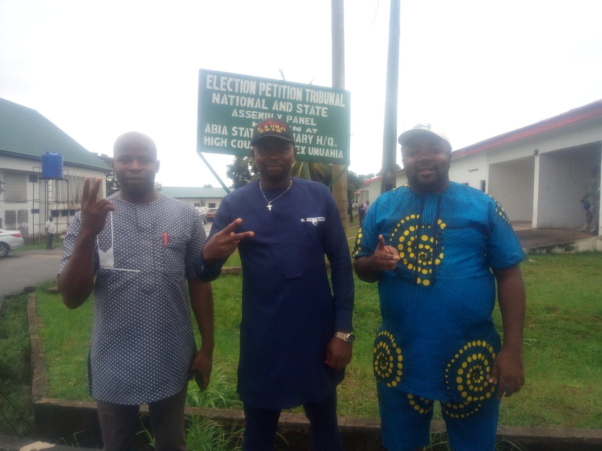 Accepite's tweet image. Was there live at the election petition tribunal in Umuahia. Victory to Senator T. A Orji (Papa-Ukwu Abia) is a victory to all. Congratulations Sir.