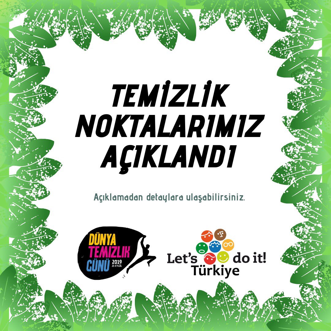 Sabırsızlıkla beklediğiniz temizlik noktalarımızı açıkladık! Yoğun ilginiz için teşekkür ederiz. Güncel temizlik noktalarını profilde yer alan internet sitemizden takip edebilir siz de kendi temizlik noktalarınızı oluşturup bizi etiketleyebilirsiniz🌿♻️🌎
#DünyaTemizlikGünü