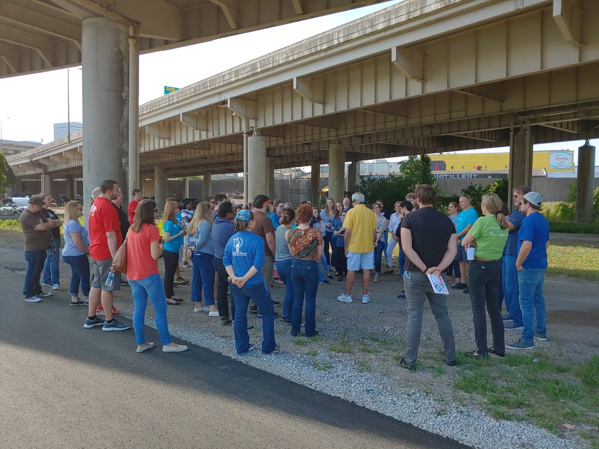 JoGetsCurious's tweet image. Mini field trip this morning to the @wfpark #PhaseIV site, hearing from David Karem and Deborah Belisnki about the important history and exciting future of the park.  @KYScience is a full partner on #PlayWorksAtWaterfrontPark as part of our new strategic plan.