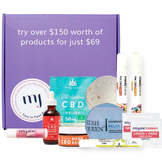 myjanesocial's tweet image. Ready to pamper your pup (or kitty) &amp;amp; yourself, too?
👉 myjanecbd.com/cuddly/

💜 #CBD for you &amp;amp; your pet
💜 Over $150 worth of goodies for just $69
💜 Curated in partnership with @welovecuddly

📷: @girlsnightinclub

#MyJane #OwnYourWellness #TimetoPaws