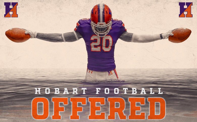 HolstonSlack64's tweet photo. After a great conversation with @Coach_DeWall I am excited to say that I have been  offered from @HobartFootball !! Thank you to @CoachGreenBart and staff for having trust in my abilities! #H20 #TheHobartWay https://t.co/EDWK2kp7DP