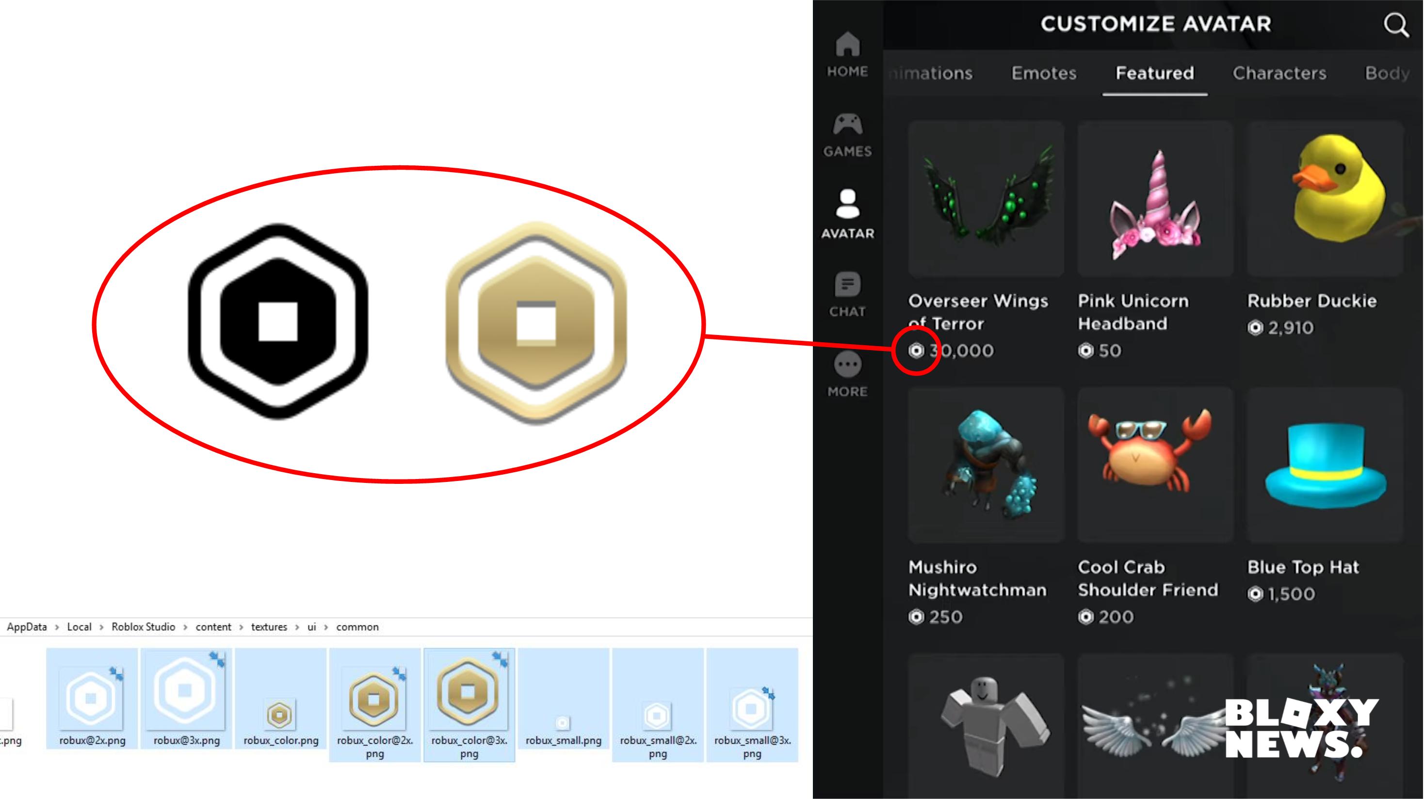 Bloxy News On Twitter A New Robux Icon Has Been Found In The Roblox Files This May Potentially Be The Future Robux Icon Potentially With The Full Release Of Premium This Was - how to make ur character on roblox a crab