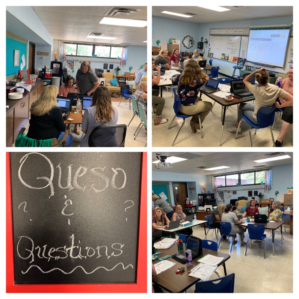 sherrie_berrys's tweet photo. @LampasasKWE ELAR teachers brought the questions &amp; I brought the queso. We spent the afternoon digging into our newly adopted resources aligned to the new TEKS. #chips&amp;queso #questionsaregood #we’llfigureitout #somedayallloginswillwork  #ELARtribe #ilovethesepeople @LampasasISD https://t.co/ExPMj3zx0H