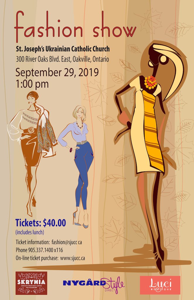 St. Joseph's Fashion Show Showcasing styles from Skrynia : Ukrainian fashion, Canadian Designer Nygard casual &amp; performance wear, Luci's Fashion Boutique - where style is your signature.
Показ Моди fs11.formsite.com/SJUCC/fashion/…