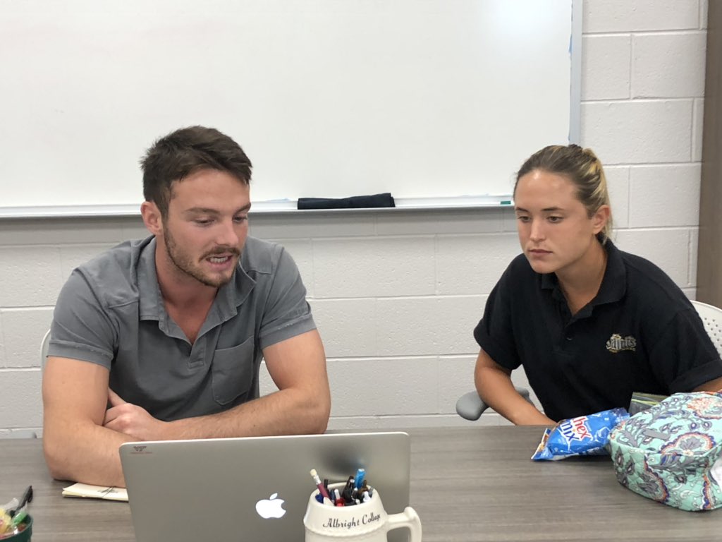 CollegeDitsky's tweet photo. Saints Alumni Connection in action!
McCale Butto @BerksCatholic C14 @SUNYMaritimeMES C 18 discusses his SUNY Maritime experience w/ @HaloBC SR Em Heck
#SaintsConnect
#BCFamily https://t.co/canwvsNHnU