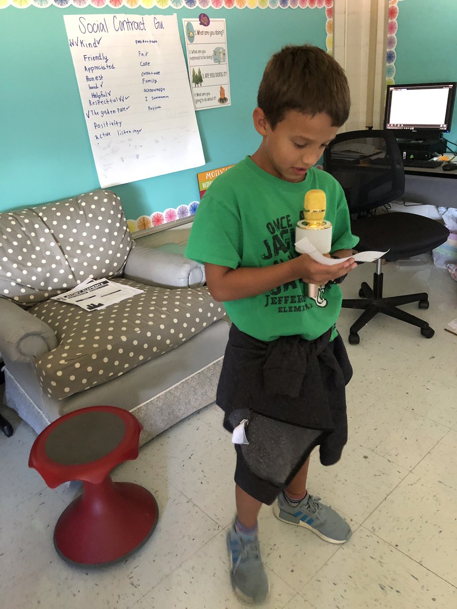 CarlyGuilliams's tweet photo. When I pull out the microphone, everyone wants to share their writing! ❤️ #bebold #iamwfisd #jagtweet #betheone #elar @jagsofjefferson https://t.co/NEtbXuskpB