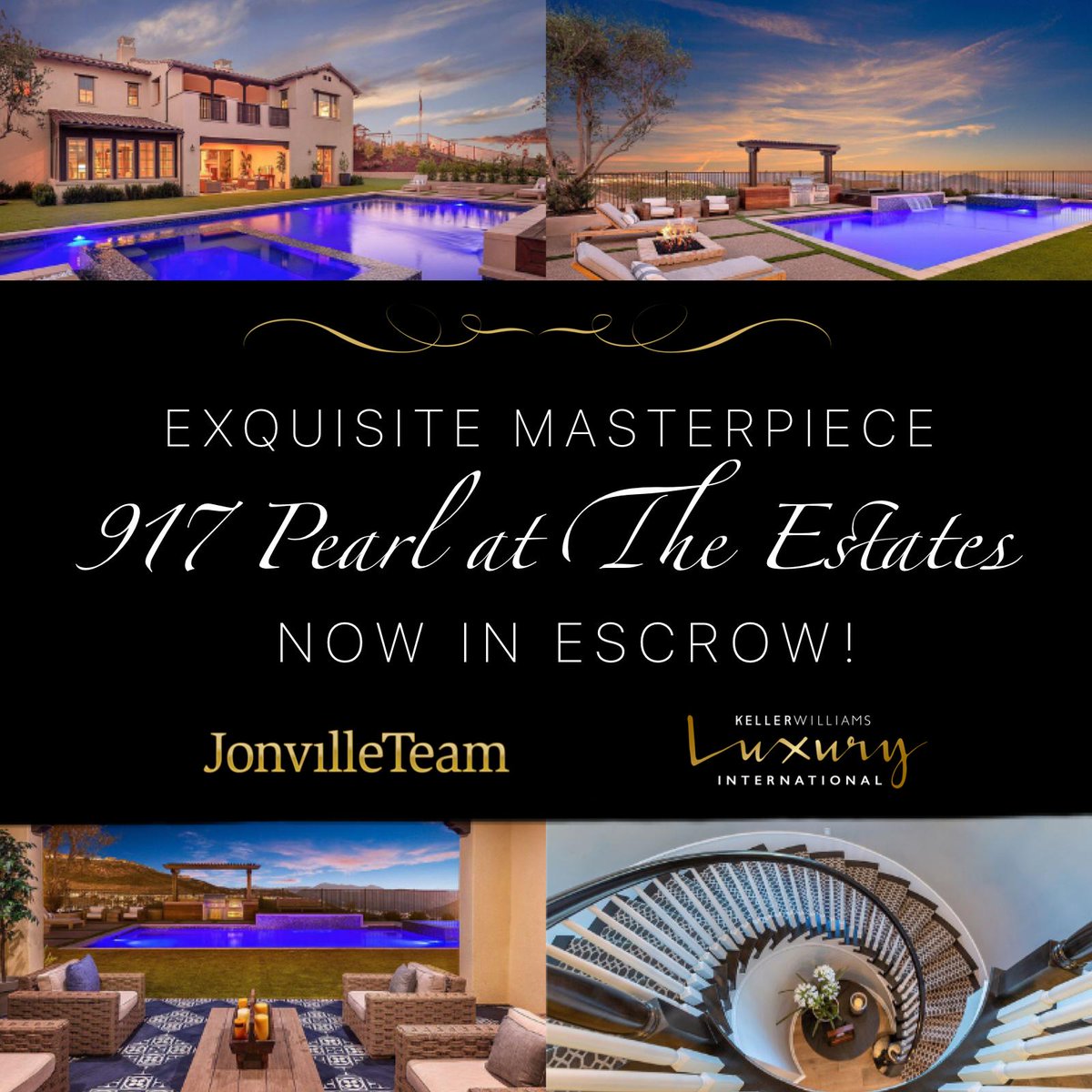 JonvilleTeam's tweet photo. ✨THIS EXQUISITE MASTERPIECE IS NOW IN ESCROW!✨
💎917 Pearl at The Estates💎
Great teamwork Nicolas Jonville and Stephanie Cowan with representing the buyer side.😊
Contact us today!
💻https://t.co/qsCbIA4Zkl
Nicolas Jonville, CA DRE LIC# 01410224/ KW CA DRE LIC# 01417209 https://t.co/i2EVMmBmt6