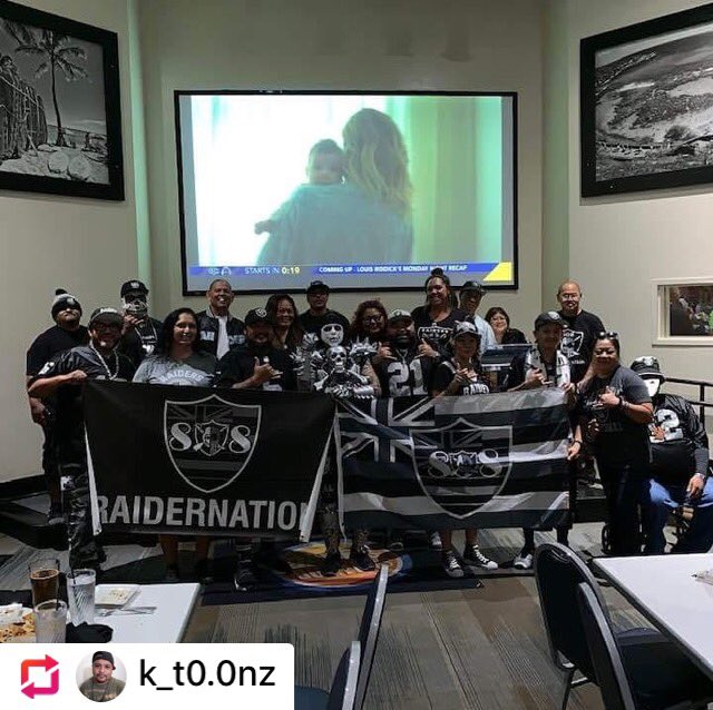 Awesome Night and game at DnBs!Thanx to everyone who made it out to our Season opener!Special thanx to our out of town guest and new faces! 🌴💀🏈🖤 #808RaiderNation #ProudPresident #Raiders #RaiderNation #JustWinBaby