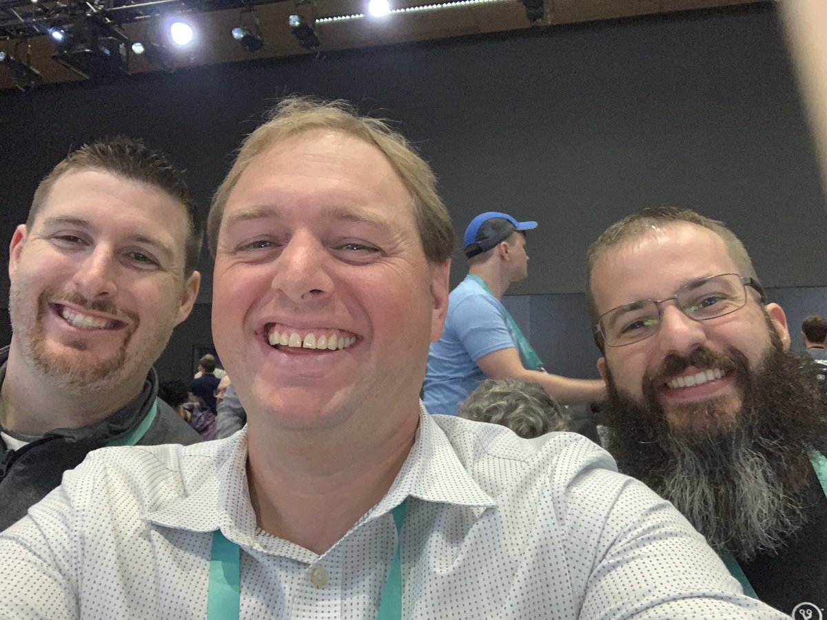 gmaentz's tweet photo. Look who I ran into @HashiConf - always great to see @Codydearkland @kmruddy @kyleruddybeard #HashConf https://t.co/0Gn14XOLbl