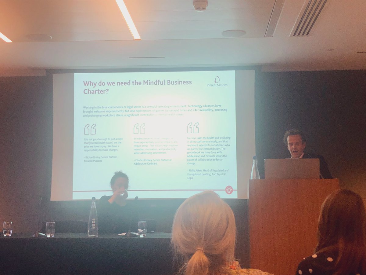 FreddyDobinson's tweet photo. Superb @PMFGlobal event this evening on resilience and wellbeing in the workplace 👏🏼 Important that employers don’t see #PeopleInitiatives resulting in “working less” but rather making sure employees feel in control of the work they are doing #workplacewellbeing #resilience https://t.co/bBUS2GrCga