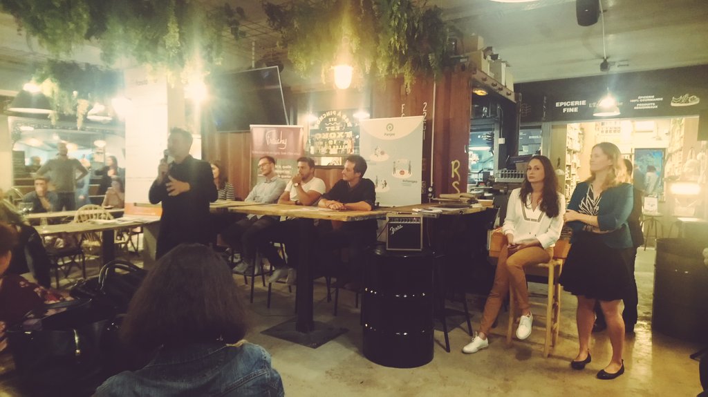 Dclaireline's tweet photo. Tant de projets de la #foodtech rassemblés au @marchedulez grâce à la @La_Melee_Mtp ! Merci pour ce bel évent ! 👌 https://t.co/4PXTaDFE7t
