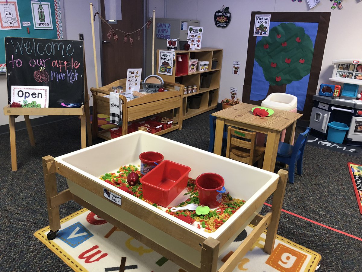 MsShannonKoonce's tweet photo. I just love how our apple market has come together! 🍎 My EC friends have loved helping put it together! @MetzlerKISD #dramaticplay #thisisEC https://t.co/bgbN9pB7mD