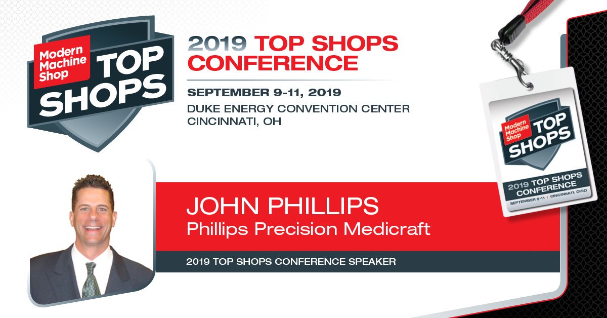 PhillipsMedi's tweet photo. Today, John Phillips spoke at #TopShops 2019 conference with Tom Clark, President of Index Traub. Together they discussed how cultural transformation and investment in advanced technology go hand-in-hand to enable constant improvement. #PPMsServiceDrivenSolutions #IndexTraub https://t.co/Xdcb57XarL