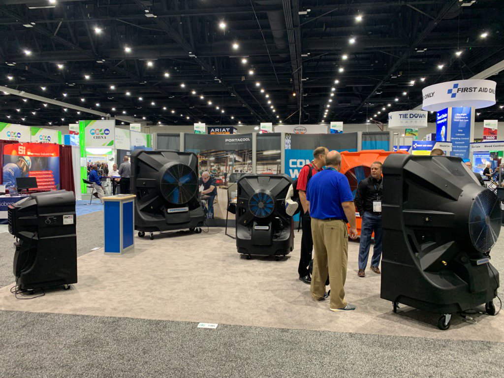portacool's tweet photo. We're talking #heatsafety via #evapcooling at booth 1305 @NSCsafety Congress &amp; Expo. Stop by to learn more about cooling solutions for varied environments. https://t.co/9pjvaCsXdb