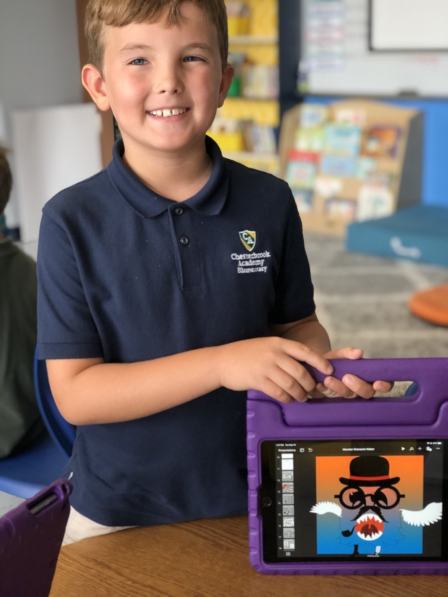 CBAWestChester's tweet photo. 3rd grade rocked this #keynote #mymonsterchallenge activity from @MrsLauraW today! #appledistinguishedschools #everyonecancreate @techclassrocks https://t.co/TMdAjbLCOa