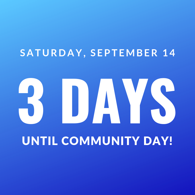 Who's ready for Community Day!!!
ow.ly/WMXA50w4Dvc