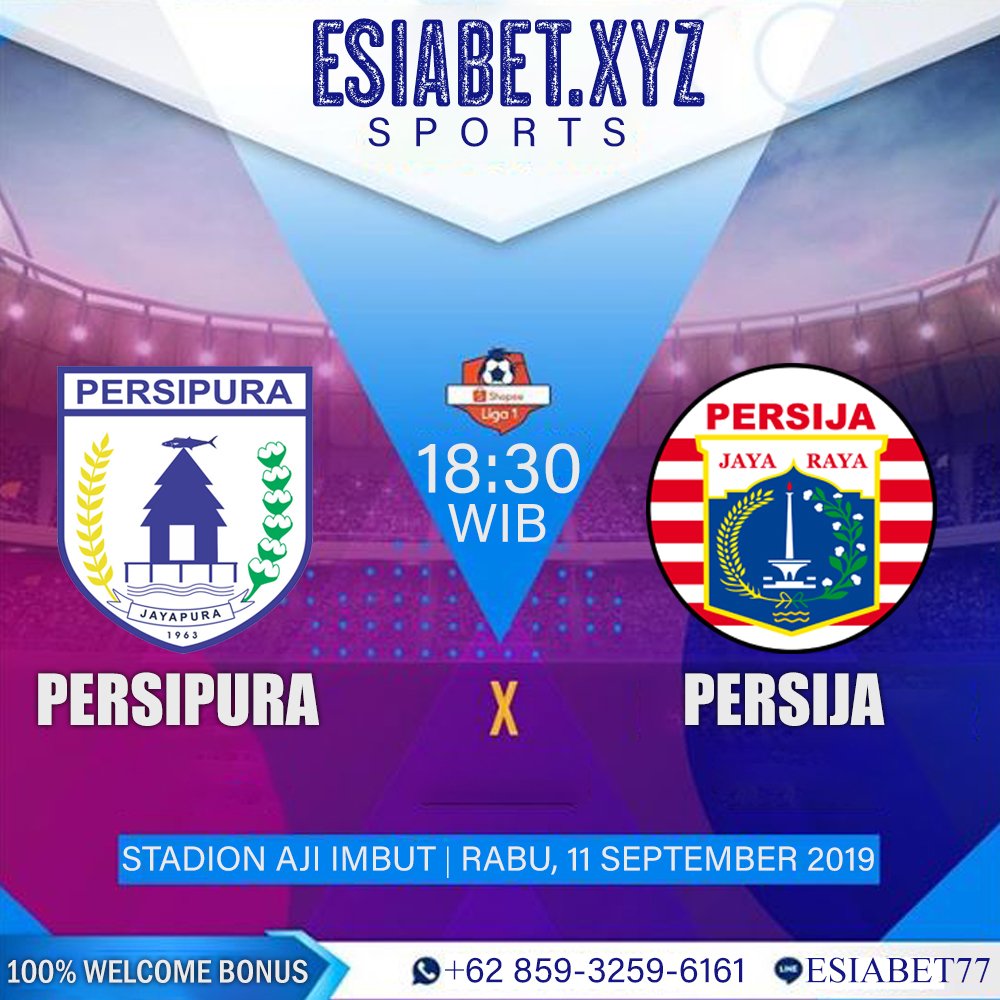 medan_bisyar's tweet photo. Shopee Liga 1
Persipura vs Persija
Rabu 11 Sep 2019 | 18:30 WIB | https://t.co/DMo28nJIw3
#ESIABET #N83SPORTS #AGENJUDIBOLAONLINE24JAM #AGENJUDISLOTONLINE24JAM #SITUSJUDIONLINE #JUDIONLINE #SHOPEELIGA12019 #PERSIPURAJAYAPURA #PERSIJAJAKARTA #PREDIKSIBOLA #AGENBOLA #AGENSBOBET https://t.co/B9ExQxgqKB