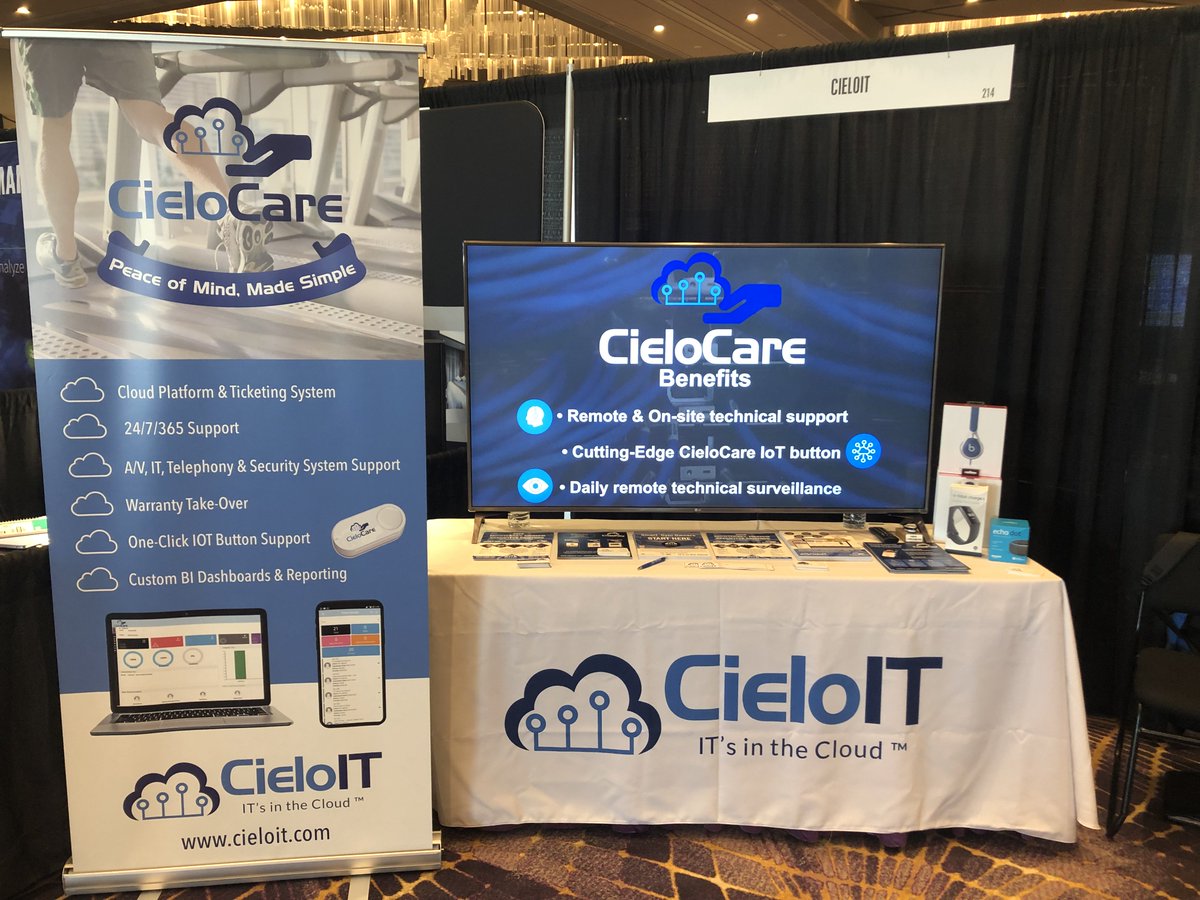 CieloIOT's tweet photo. #DidYouKnow that our #CieloCare platform offers businesses a custom BI dashboard and reporting system, as well as remote and on-site technical support? Schedule a meeting today by emailing info@cgholdings.com to learn more about what #CieloIT can do for you! #PFConference2019 https://t.co/HIO160Ui6K